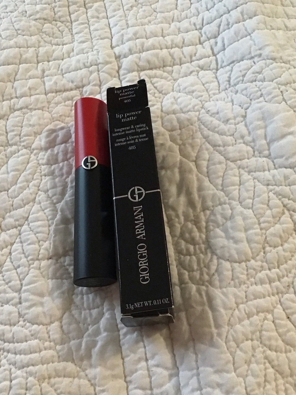 New Giorgio Armani Lip Power Matte Lipstick - #405 Orange Red